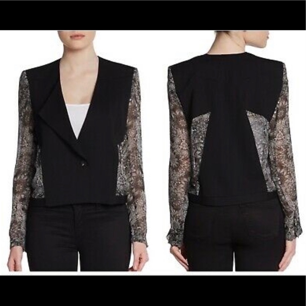 Helmut Lang Sheer-Sleeve Blazer
